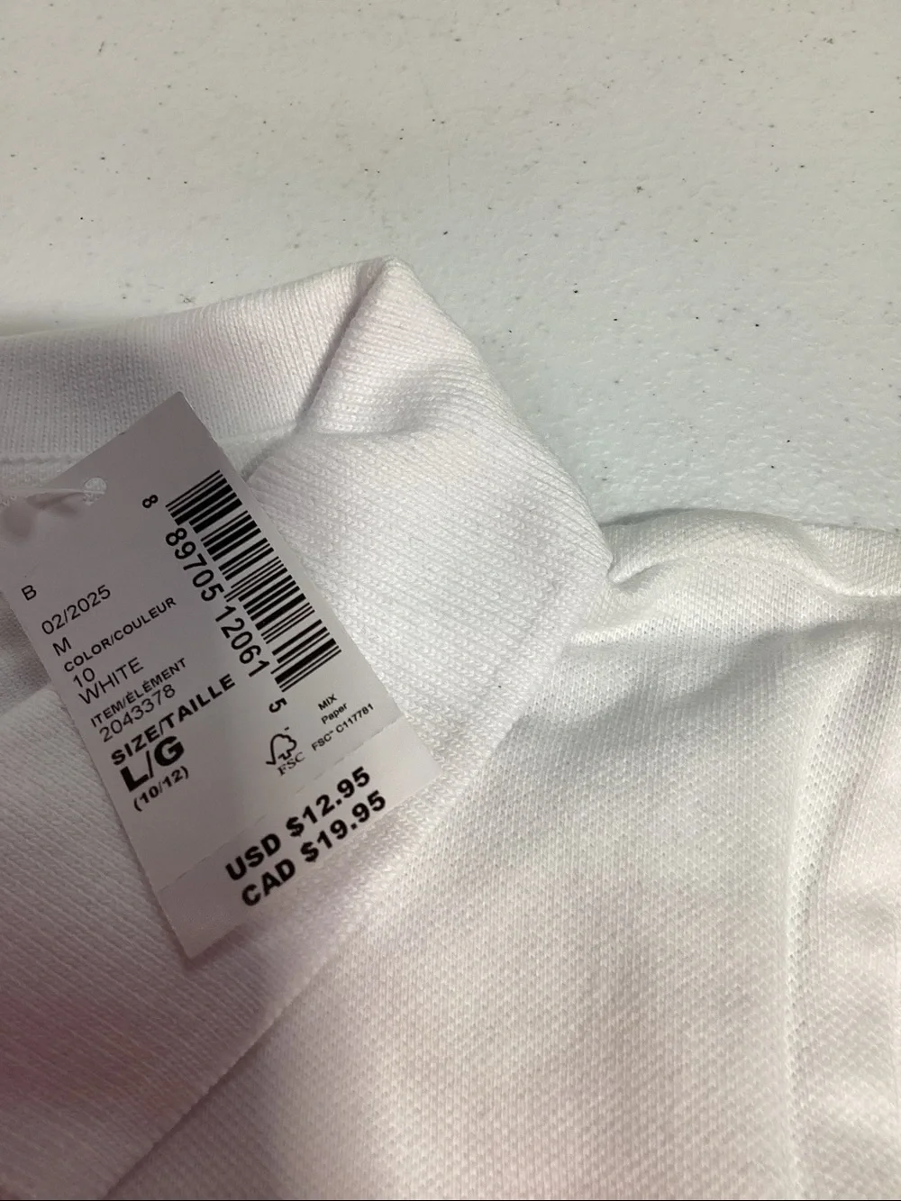 The Children's Place White Girls Polo Top with Button Placket